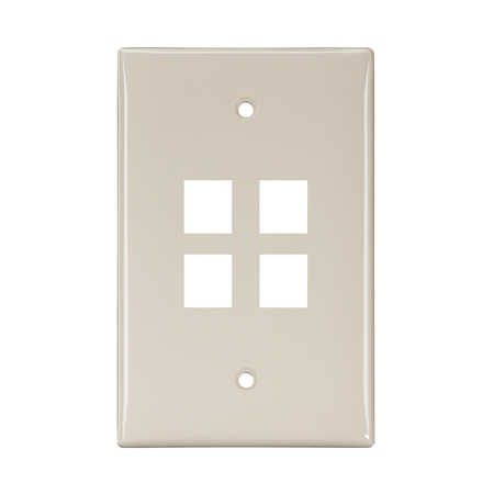 LEVITON Number of Gangs: 1 High-Impact Nylon, Smooth Finish, Light Almond 41091-4TN